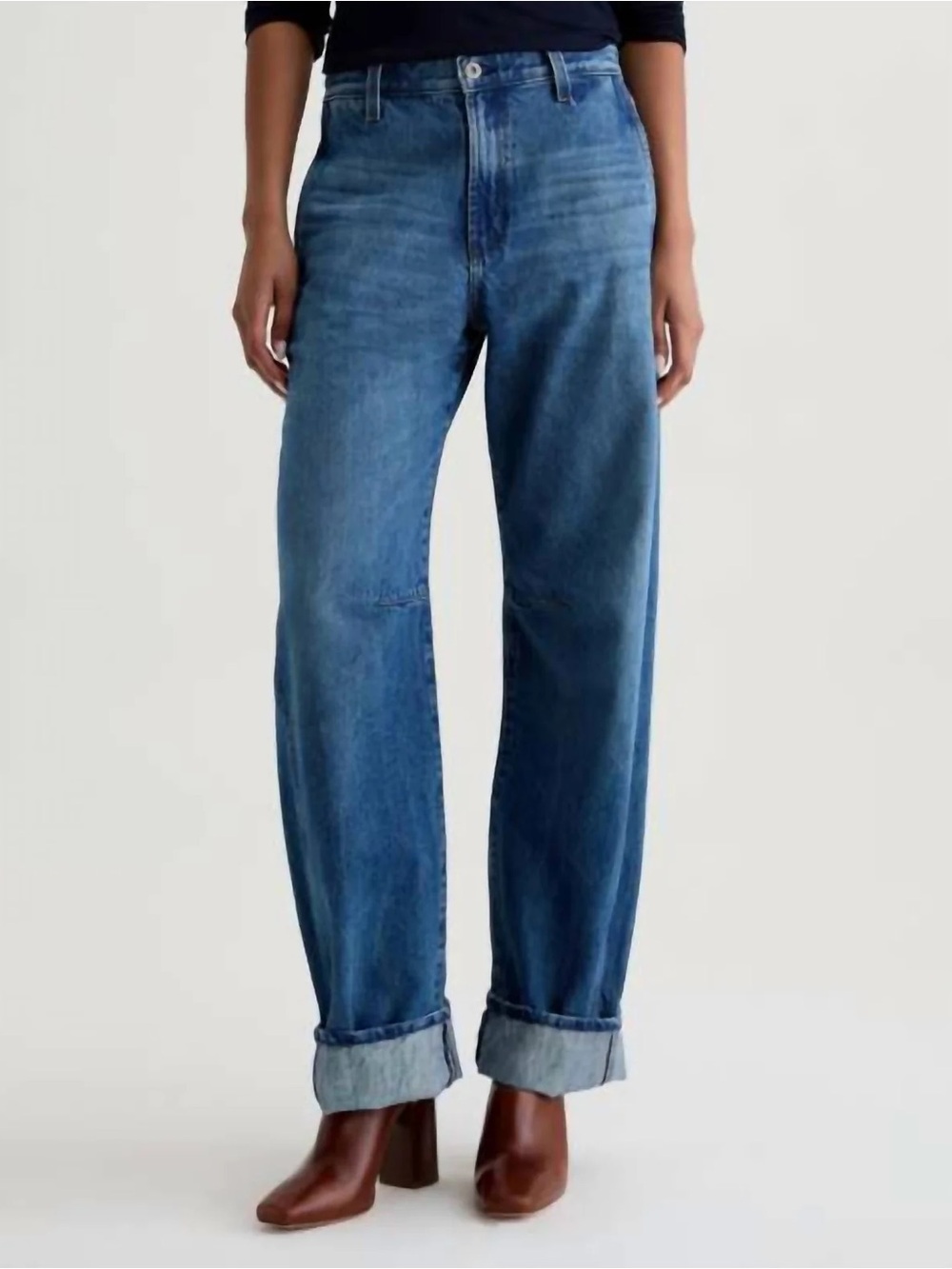 AG Jeans Mercer Cuffed High Rise Barrel Jeans